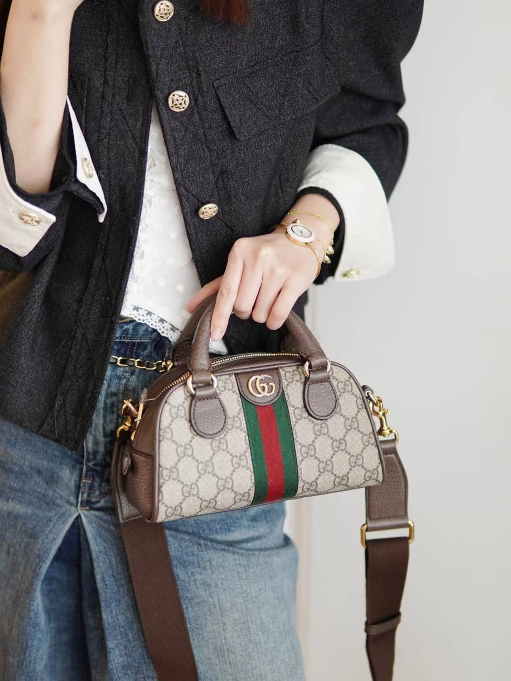 Leichte Luxus-Mini-Boston-Handtasche
